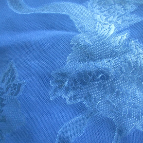 Vintage Royal Blue Victoria Secret 2 pc Baby Doll Nightie Lingerie - Picture 7 of 8